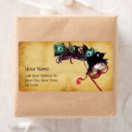 ÉTIQUETTE MARDI GRAS MASQUERADE (En situation)