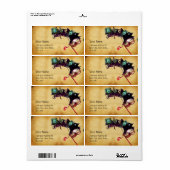 ÉTIQUETTE MARDI GRAS MASQUERADE (Feuille entière)