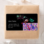 Étiquette MARDI GRAS MASQUERADE confetti (En situation)