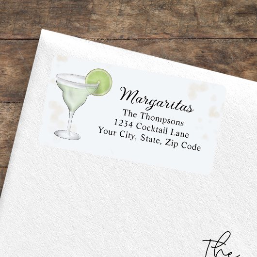 Étiquette Margaritas Custom Return Address