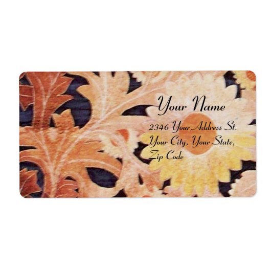 Étiquette MARGUERITE, noir brun blanc (Devant)