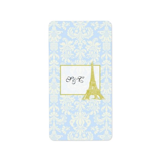 Étiquette Mariage à Paris Black Damask Hershey's Wrapper (Devant)