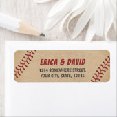 Étiquette Mariage à thème Vintage de baseball (En situation)