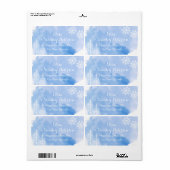 Étiquette Mariage abstrait d'aquarelle moderne (Feuille entière)