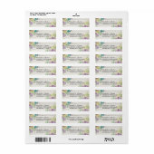 Étiquette Mariage Adresse Aquarelle Succulents Bois rustique (Feuille entière)