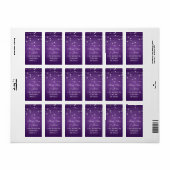 Étiquette Mariage Adresse Lignes d'étincelle Violet (Feuille entière)