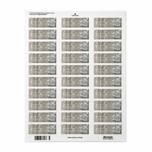 Étiquette Mariage Adresse Rustique Bois Mason Jar String Lum (Feuille entière)
