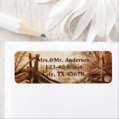 Étiquette mariage agricole rustique de l'ouest (En situation)