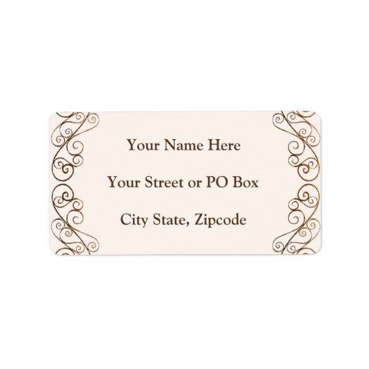 Étiquette Mariage antique (Devant)