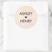 Étiquette Mariage Apricot, étiquette cadeau Peach (Sac)