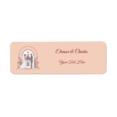 Étiquette Mariage Art Déco de Conte de Fées (Devant)