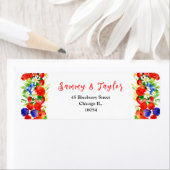 Étiquette Mariage aux Baies et Feuillages Mixtes (En situation)