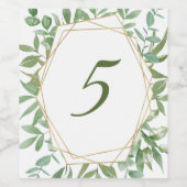 étiquette mariage avec numéro de table. (Étiquettes simples)