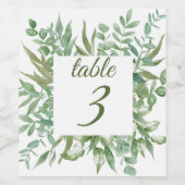 étiquette mariage avec numéro de table. (Étiquettes simples)