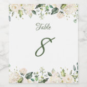 étiquette mariage avec numéro de table. (Étiquettes simples)