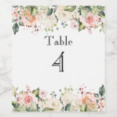 étiquette mariage avec numéro de table (Étiquettes simples)