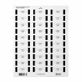 Étiquette Mariage Avec Thème Film (Feuille entière)