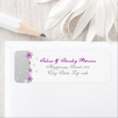 Étiquette mariage blanc blanc blanc gris argenté v (En situation)