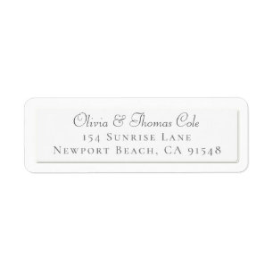 Étiquette Mariage blanc Embossé classique Elegant Faux Retou