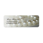 Étiquette Mariage blanc Pearles Adresse de retour (Devant)