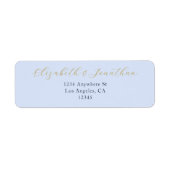 Étiquette Mariage bleu opulent (Devant)