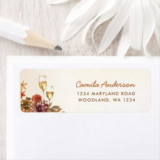 Étiquette Mariage Bohème Fleurs Shower de Mariée (En situation)