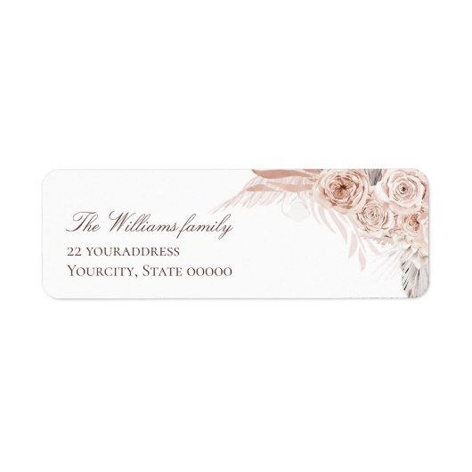 étiquette mariage boho (Devant)