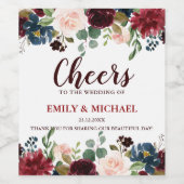 Étiquette mariage Boho Rustique Floral de la Marin (Étiquettes simples)