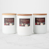 Étiquette mariage Boho Rustique Floral de la Marin (Bouteilles)