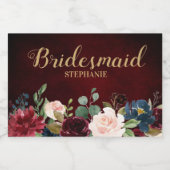 Étiquette mariage Boho Rustique Floral de la Marin (Étiquettes simples)