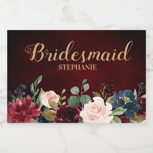 Étiquette mariage Boho Rustique Floral de la Marin (Étiquettes simples)