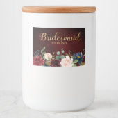 Étiquette mariage Boho Rustique Floral de la Marin (Devant)