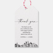 Étiquette Mariage Boston Skyline Merci Favoriser (Devant)
