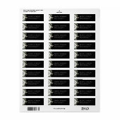 Étiquette Mariage botanique floral moderne Adresse de retour (Feuille entière)