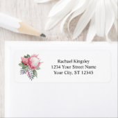 Étiquette Mariage botanique King Protea (En situation)