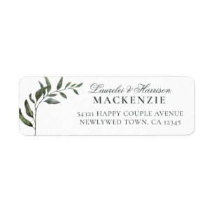 Étiquette Mariage botanique moderne Eucalyptus