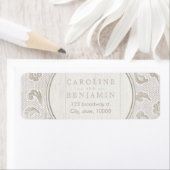 Étiquette Mariage campagnard de dentelle rustique adresse de (En situation)