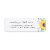 Étiquette Mariage campagnard de tournesols rustiques (Devant)