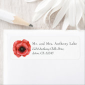 Étiquette Mariage campagnard rustique du coquelet rouge Aqua (En situation)