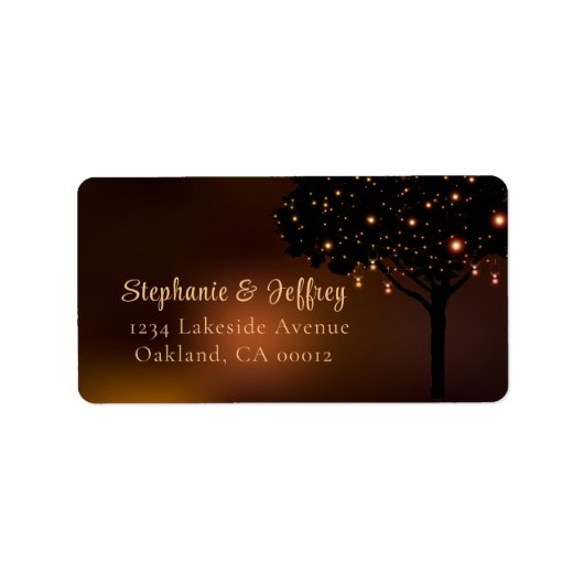 Étiquette Mariage céleste à cordes de nuit d'automne (Devant)