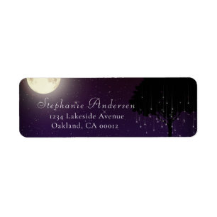 Étiquette Mariage céleste Starry Night Tree