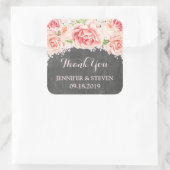 Étiquette Mariage Chalkboard Pink Watercolor (Sac)