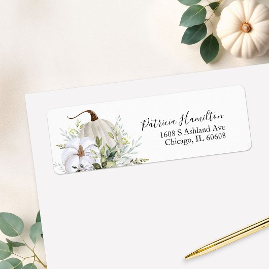 Étiquette Mariage champêtre de citrouille automnal