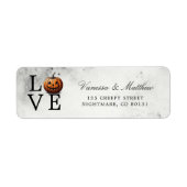 Étiquette Mariage Citrouille d'amour (Devant)