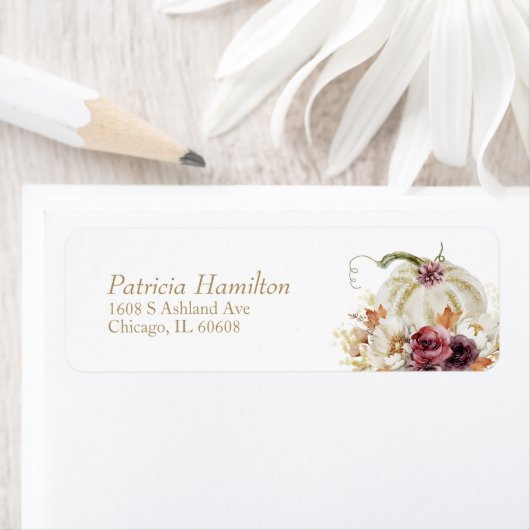 Étiquette Mariage Citrouille Fall in Love (En situation)