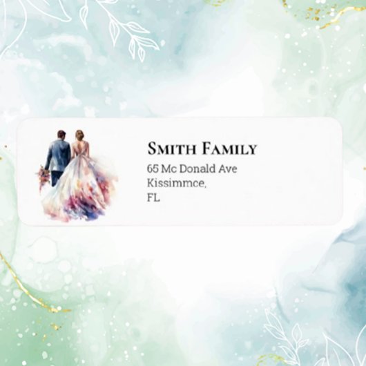 Étiquette Mariage classique Boho Floral