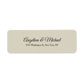 Étiquette Mariage Classique Classique Élégant Plat (Devant)