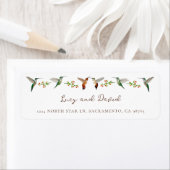 Étiquette Mariage Colibri (En situation)