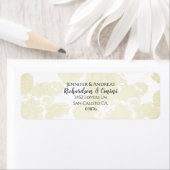 Étiquette Mariage Couple's Return Add.White Floral (En situation)