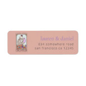 Étiquette Mariage d'adresse de retour des noms de carte de t (Devant)